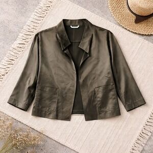 Max Mara 6 Made in Italy Silk Blend Blazer Copper Short Jacket Women's RV $2400